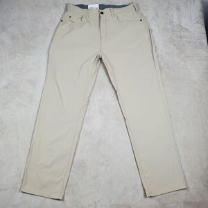 Members Mark Pants Mens 32x30 Beige Denali Straight Fit Stretch Hiking Travel